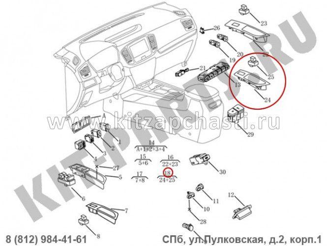 Блок кнопок стеклоподъемника задней правой двери Livan X6 PRO  101702498851738
